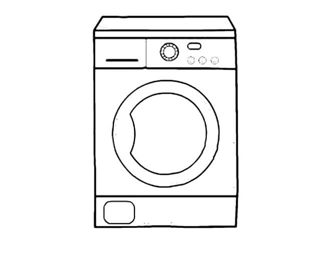 洗机物品简笔画步骤图片大全