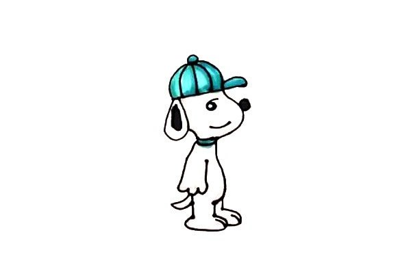 史努比卡通简笔画图文教程