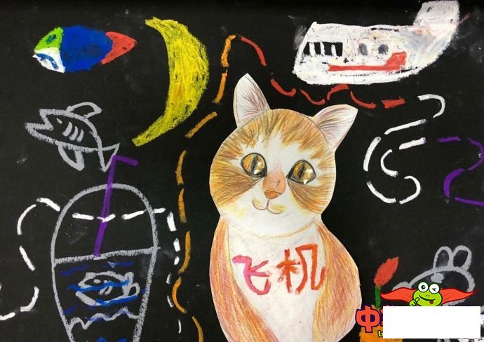 儿童简单好看的彩铅画图片大全，歪头杀的小猫咪