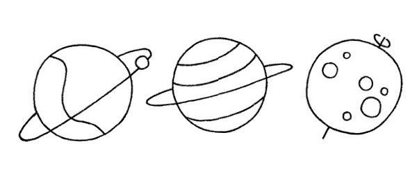 星球简笔画图片