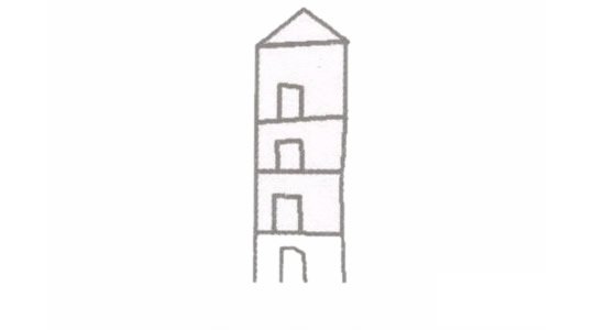 村庄简笔画图片