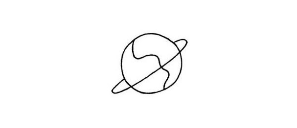 星球简笔画步骤图