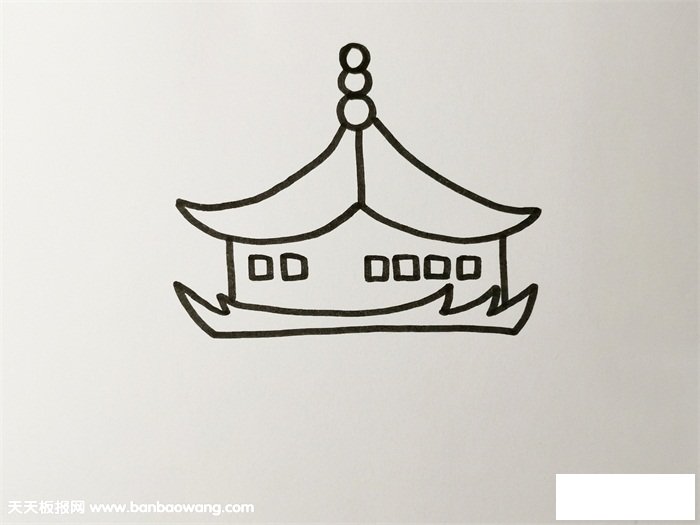 黄鹤楼简笔画教程