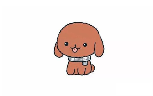 泰迪犬简笔画步骤图