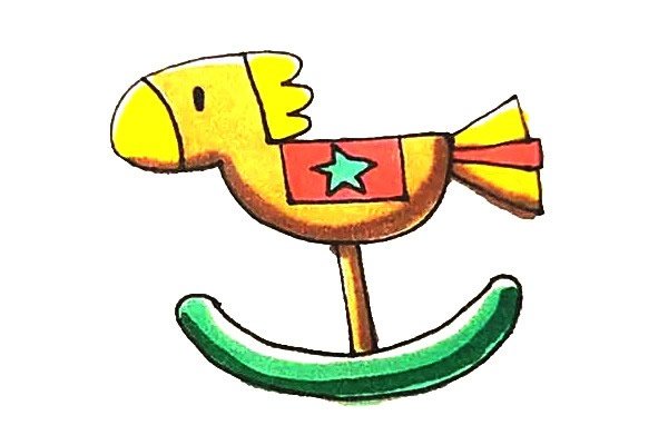 木马玩具简笔画