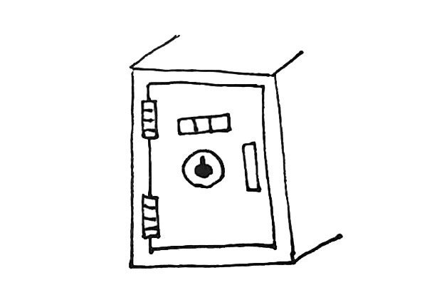 保险柜简笔画