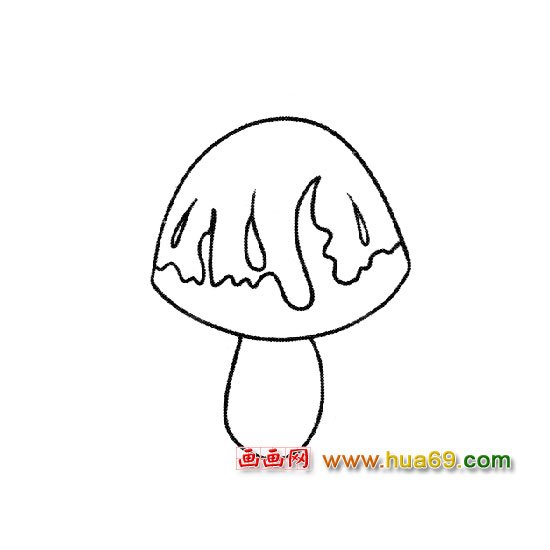 植物简笔画：香菇1