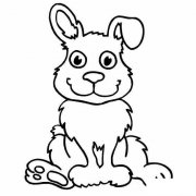 玉兔的简笔画素描画图片大全