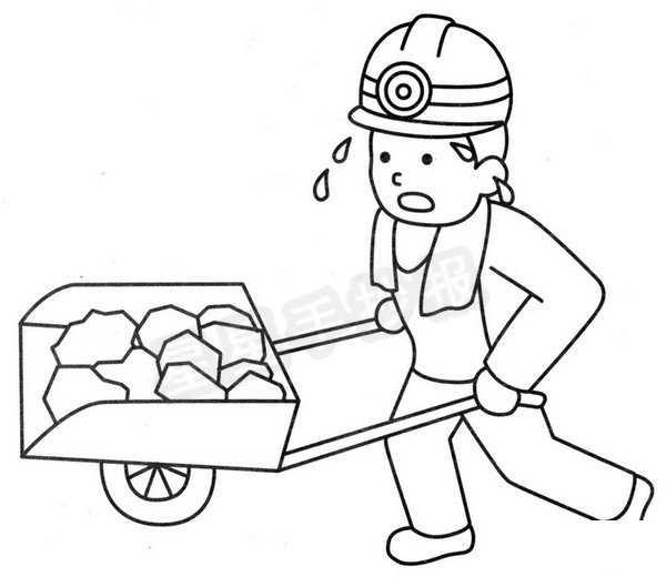 矿工简笔画