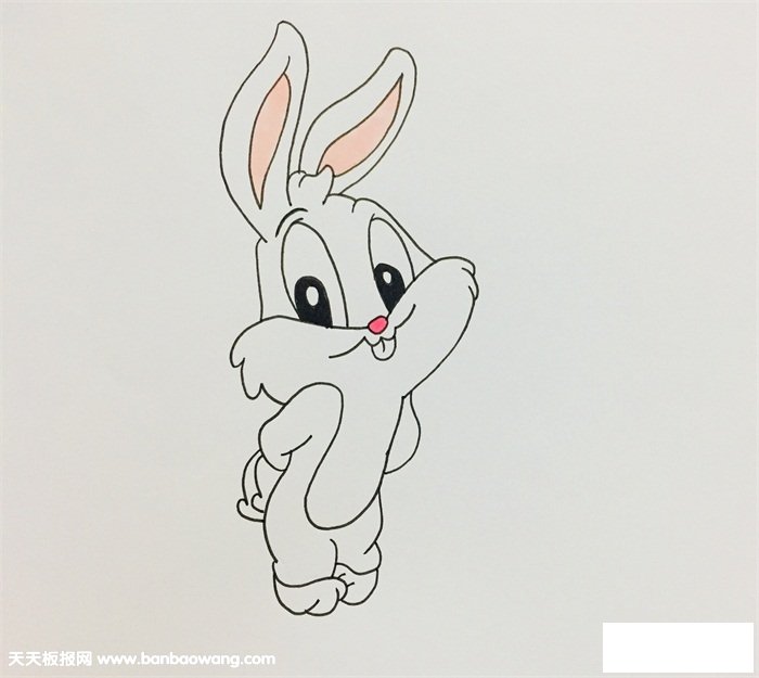 兔八哥简笔画步骤