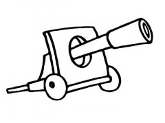 火炮武器简笔画步骤图片大全