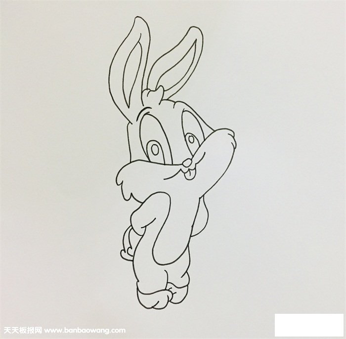 兔八哥简笔画步骤