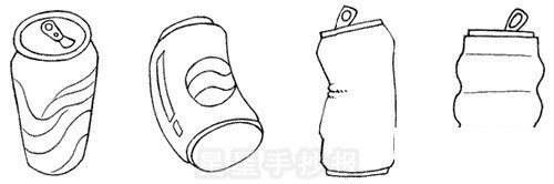 易拉罐饮料简笔画