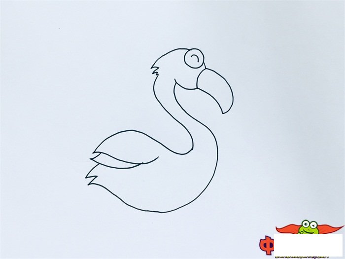 火烈鸟怎么画简笔画