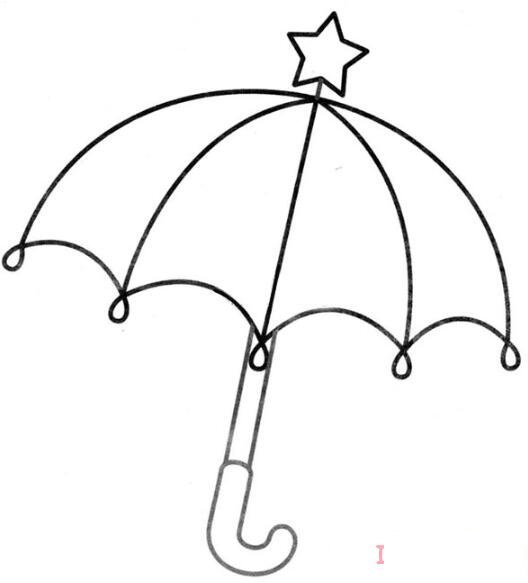 怎么画雨伞详细步骤简笔画教程