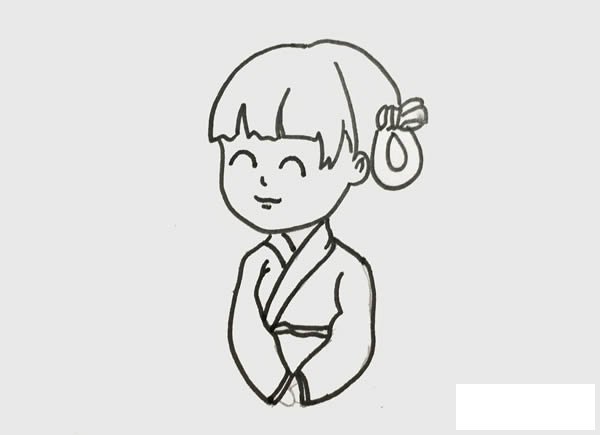 古代女子简笔画步骤图解 全身,简单又好看