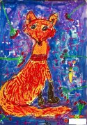 3-4岁幼儿创意美术作品，可爱的小狐狸