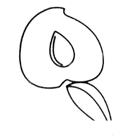 桃子简笔画大全及画法步骤