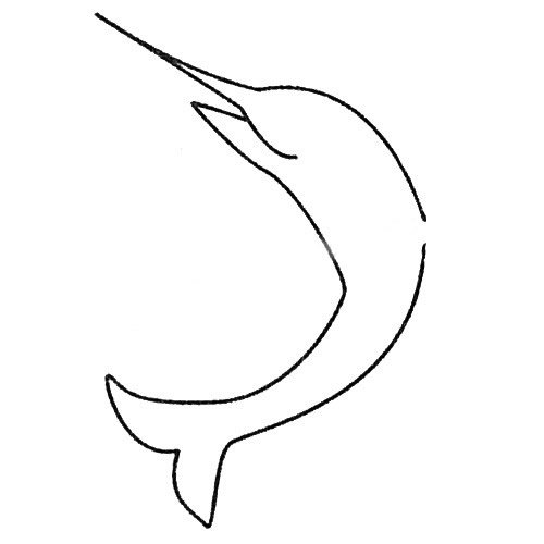 剑鱼简笔画