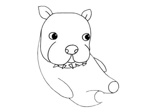 斗牛犬简笔画图片