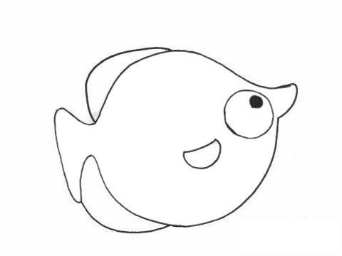 鲽鱼简笔画图片