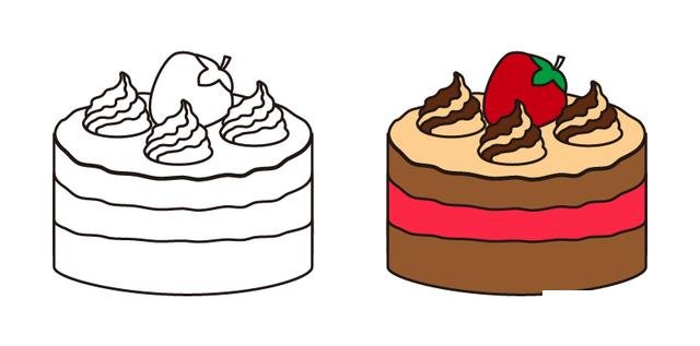 生日蛋糕简笔画
