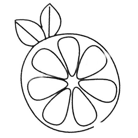 橘子简笔画大全及画法步骤