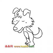 简笔画：开心的大灰狼3