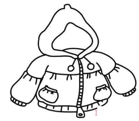 儿童冬天外套简笔画 涂颜色外套怎么画