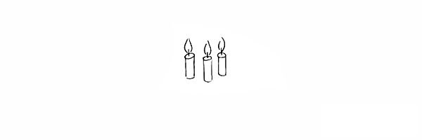 双层生日蛋糕简笔画