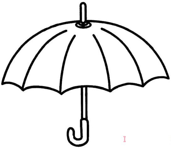  撑开雨伞怎么画简笔画教程好看简洁