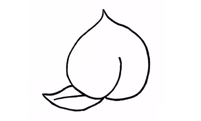 桃子简笔画步骤图