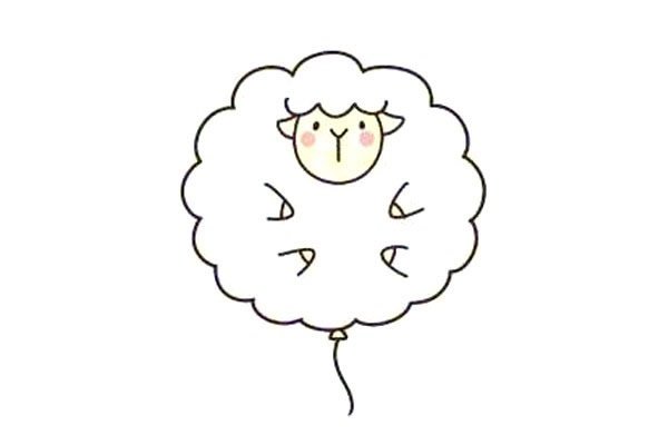 一组可爱动物气球简笔画图片