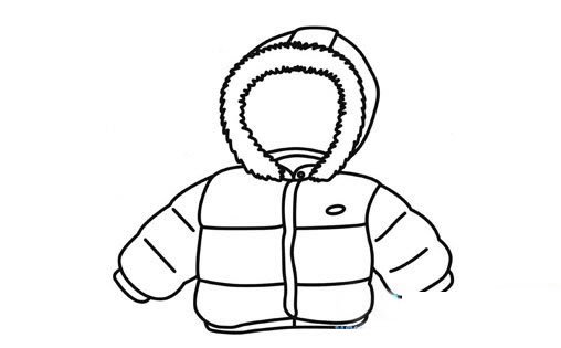 羽绒服简笔画图片