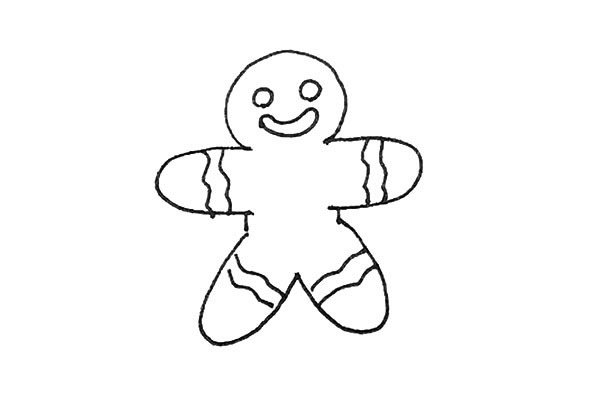 姜饼人简笔画