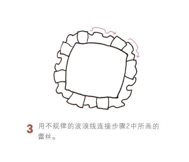 靠枕简笔画的画法图片
