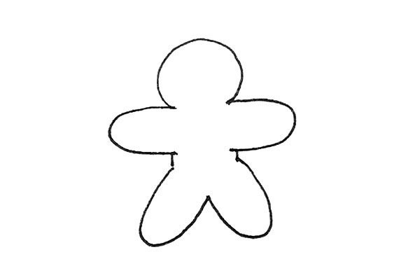 姜饼人简笔画