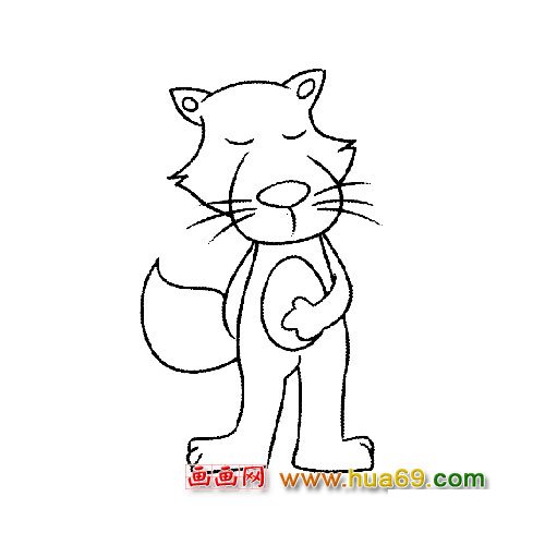 骄傲的大灰狼（简笔画）1