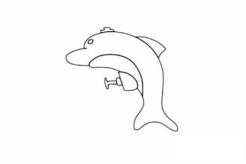 水枪玩具简笔画完成图