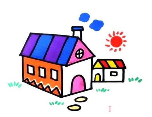 漂亮小房子怎么画可爱简单_小房子简笔画图片