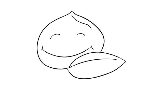 卡通桃子简笔画