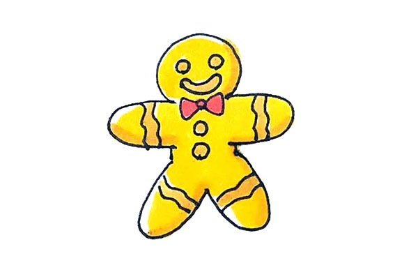 姜饼人简笔画