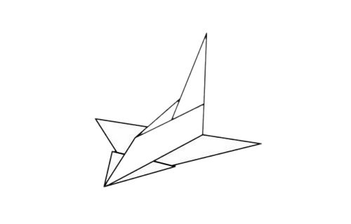 纸飞机简笔画图片步骤五
