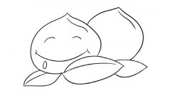 卡通桃子简笔画步骤图解教程