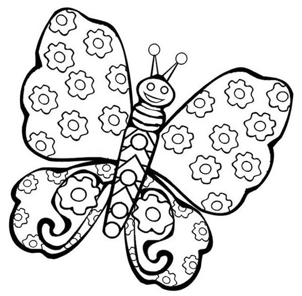 蝴蝶超简单画法_蝴蝶采花蜜简笔画图片大全