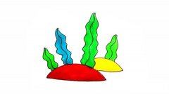 海草简笔画画法步骤图教程