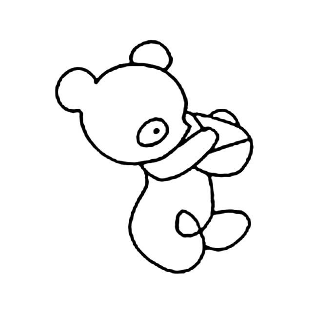 小熊动物简笔画步骤图片大全