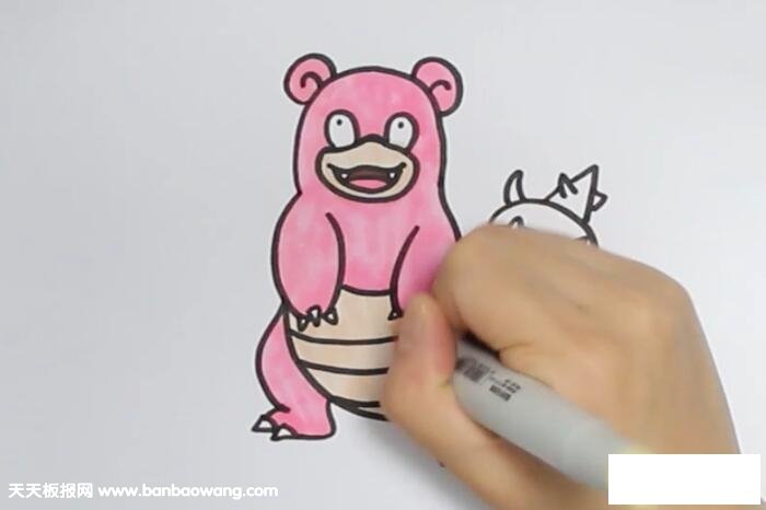 呆河马简笔画