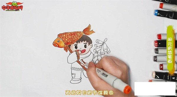 闹元宵简笔画