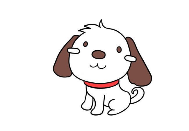 活波可爱的小狗简笔画